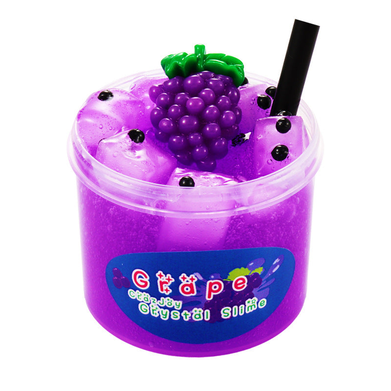 70ml AMZ Hot Selling Jelly Coconut Meat Slime Cow Head Glue Colored Clay Crystal Mud Fruit Slime Toy Mud