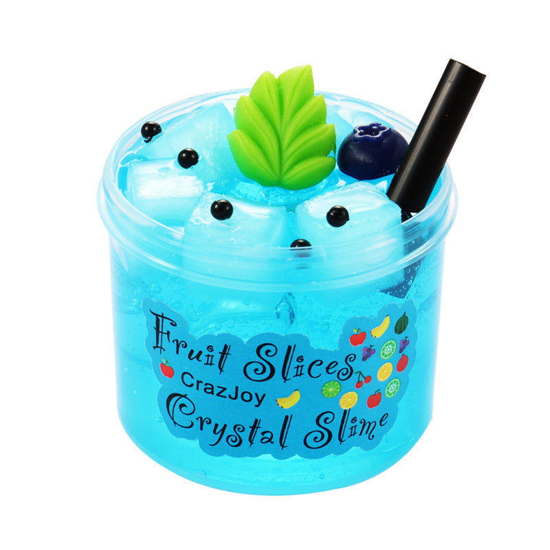 70ml AMZ Hot Selling Jelly Coconut Meat Slime Cow Head Glue Colored Clay Crystal Mud Fruit Slime Toy Mud