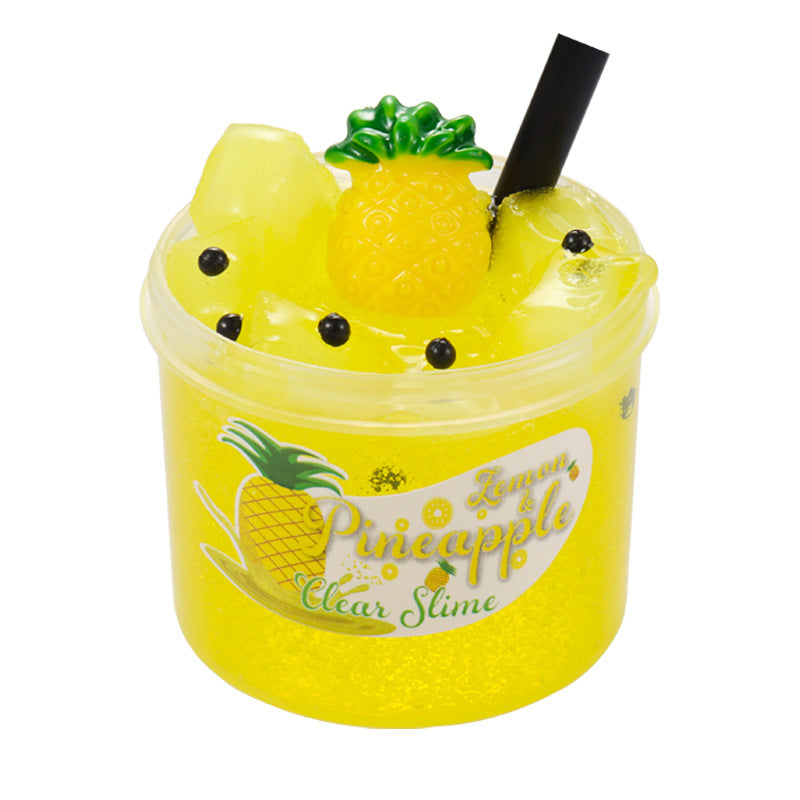 70ml AMZ Hot Selling Jelly Coconut Meat Slime Cow Head Glue Colored Clay Crystal Mud Fruit Slime Toy Mud